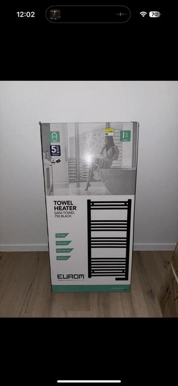 Eurom Sani-Towel 750 Elektrische Handdoekradiator, Doe-het-zelf en Bouw, Verwarming en Radiatoren, Ophalen, Zo goed als nieuw