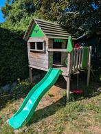 Zeer leuk Fatmoose speelhuisje met glijbaan, Kinderen en Baby's, Speelgoed | Buiten | Speelhuisjes, Ophalen, Gebruikt, Hout