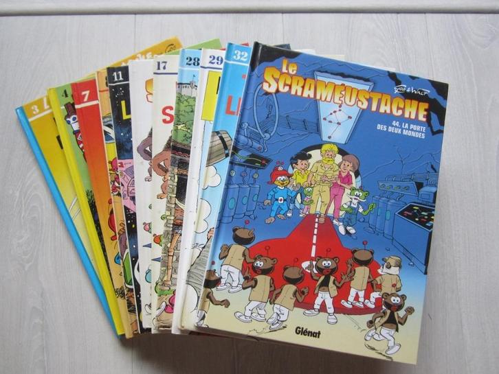 Le Scrameustache - Rééd : 4,00Eur ; E.O. : 4,50Eur, Boeken, Stripverhalen, Zo goed als nieuw, Meerdere stripboeken, Ophalen of Verzenden