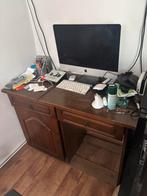 bureau bois massif, Maison & Meubles, Armoires | Meubles ordinateur, Enlèvement, Utilisé