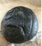 vintage poef patchwork leder, Ophalen