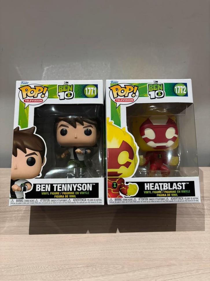 Funko Pop! Ben 10 Ben Tennyson (1771) & Heatblast (1772) NIB, Collections, Jouets miniatures, Enlèvement ou Envoi