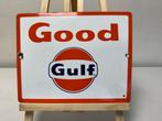 Good Gulf emaille reclamebord, Verzamelen, Ophalen of Verzenden, Gebruikt, Reclamebord