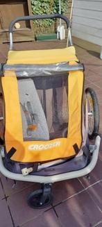 Fietskar Croozer 2 kindjes en babyzitje, Vélos & Vélomoteurs, Accessoires vélo | Remorques, 40 à 60 kg, Pliable, Enlèvement, Croozer