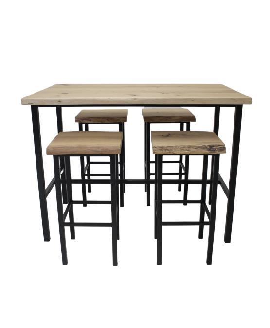 eikenbartafel incl 4 barkukken, Huis en Inrichting, Barren, Nieuw, Inclusief barstoelen, Ophalen of Verzenden