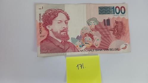 100 Frank België 1995-1999   JAMES ENSOR, Postzegels en Munten, Bankbiljetten | België, Los biljet, Ophalen of Verzenden