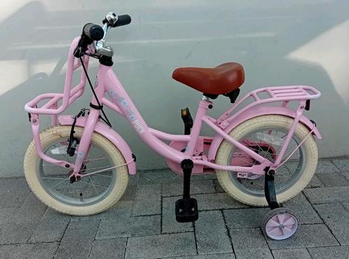 Meisjesfiets kinderfiets Nogan Puck 14inch incl zijwieltjes, Fietsen en Brommers, Overige Fietsen en Brommers, Zo goed als nieuw