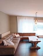 Groot cognac hoeksalon, Huis en Inrichting, Zetels | Complete zithoeken, Ophalen, Zo goed als nieuw