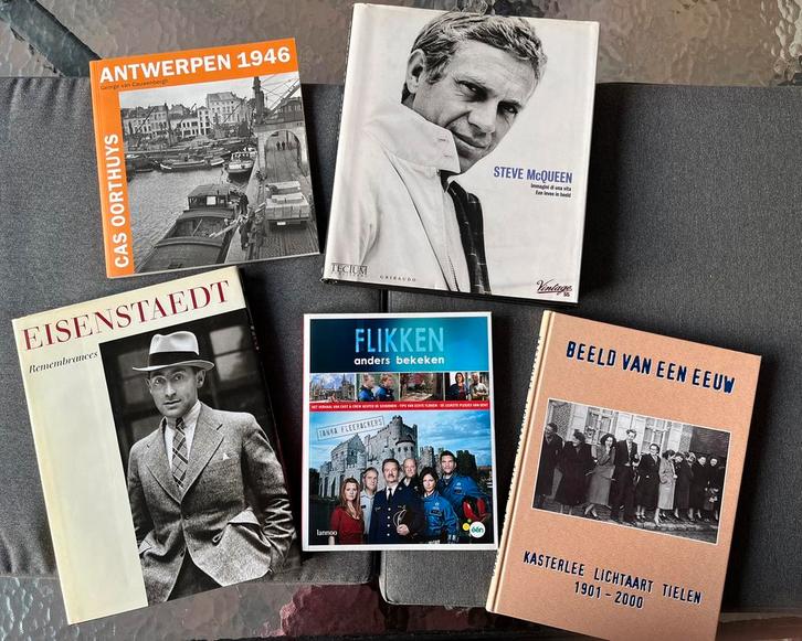 Boeken Steve McQueen, Eisenstaedt, Flikken, Antwerpen 1946, Boeken, Film, Tv en Media, Zo goed als nieuw, Ophalen of Verzenden