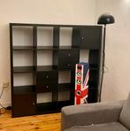 etagere bibliothèque Ikea Kallax noir avec 4 tiroir, Huis en Inrichting, Kasten | Wandmeubels, Gebruikt