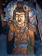Tableau représentant shiva 159x80 cm en bois d albesia, Antiquités & Art, Enlèvement ou Envoi