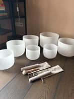 Set van 7 kristallen klankschalen incl. 2 draagtassen, Ophalen, Zo goed als nieuw