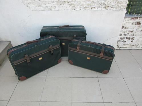 Set van 3 valiezen, Handtassen en Accessoires, Koffers, Gebruikt, Zacht kunststof, 70 cm of meer, 45 tot 55 cm, Uitschuifbare handgreep