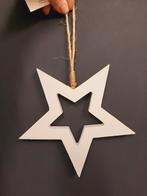 Houten ster - Wit - Hanger, Enlèvement, Neuf