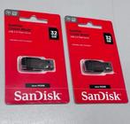 2x Sandisk Cruzer Blade 32GB USB-stick 2.0 - 64GB usbstick, Ophalen of Verzenden, Nieuw, 64 GB