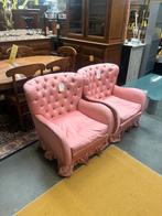 Paar roze relaxzetels vintage, Enlèvement ou Envoi