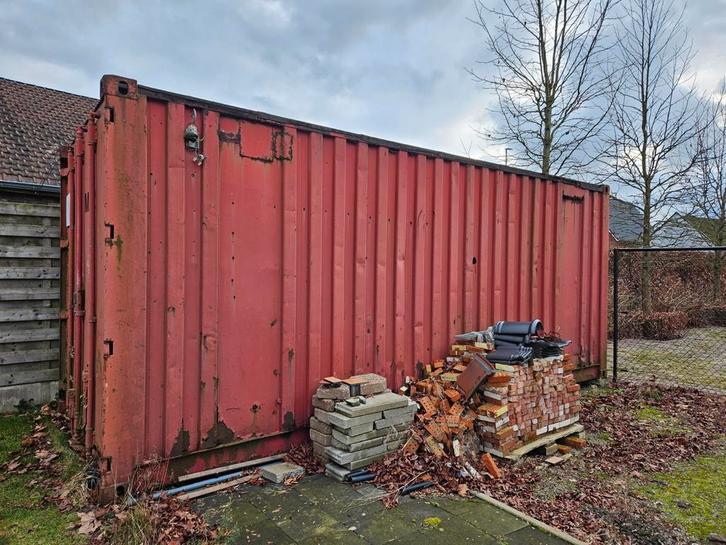 Zeecontainer inclusief elektra, verlichting en stellin, Doe-het-zelf en Bouw, Containers, Ophalen