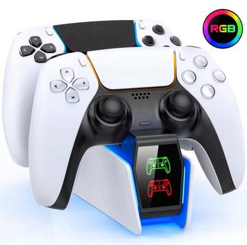 PS5 Dual Charging Dock Support RGB Manettes PlayStation 5