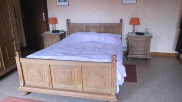 Chambre en chêne, 140 cm, Enlèvement, Utilisé, Bois