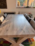 Eettafel met 6 stoelen + salontafel, Huis en Inrichting, Tafels | Eettafels, Ophalen, Zo goed als nieuw
