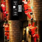 Kerstman op LED-Ladder 240cm. Timer 8 Lichtfuncties Dimbaar, Diversen, Ophalen of Verzenden, Nieuw