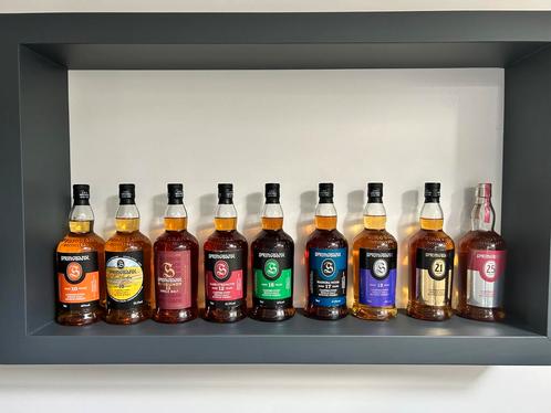 Serie Springbank: 9 flessen van 10 tem 25 jaar oud, Verzamelen, Wijnen, Nieuw, Ophalen