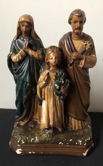 Belle statue : Sainte Famille - Plâtre - 33 cm