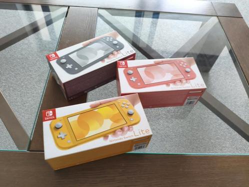 Nintendo Switch Lite - Nieuw in doos (Geel, Koraal, Grijs), Games en Spelcomputers, Spelcomputers | Nintendo 2DS en 3DS, Nieuw