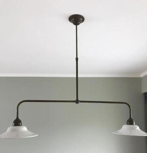 Landelijke lichtarmatuur voor boven eettafel, Maison & Meubles, Lampes | Suspensions, Comme neuf, 75 cm ou plus, Métal, Autres matériaux