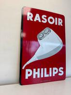 PHILIPS Rasioir emaille reclamebord, Verzamelen, Merken en Reclamevoorwerpen, Ophalen of Verzenden, Gebruikt, Reclamebord