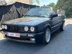 BMW E30 320i cabrio, Auto's, BMW, Zwart, Cabriolet, Zwart, Leder
