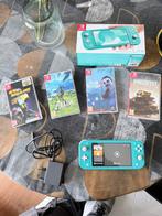 Nintendo Switch lite te koop, Games en Spelcomputers, Spelcomputers | Nintendo Switch Lite, Ophalen, Turquoise, Zo goed als nieuw