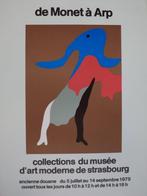 VTG 1975 'de MONET à ARP' Strasbourg expo affiche lithotypie, Ophalen of Verzenden