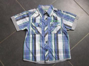 nieuw blauw-grijs-wit zomerhemd met zakjes beschikbaar voor biedingen