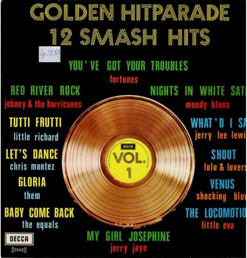 Vinyl, LP   /   Golden Hitparade 12 Smash Hits, CD & DVD, Vinyles | Autres Vinyles, Autres formats, Enlèvement ou Envoi