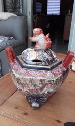 Grote sfeervolle Japanse Satsuma wierrookbrander i porselein, Enlèvement ou Envoi