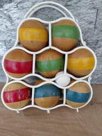 Petanque set met 8 vintage ballen - buitenspel, Ophalen of Verzenden