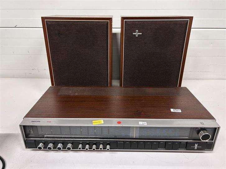 A7008. Philips 712 stereoversterker-radio combi met luidspre, TV, Hi-fi & Vidéo, Radios, Utilisé, Radio, Enlèvement ou Envoi