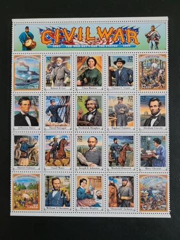 Postzegelvel herdenking Amerikaanse Burgeroorlog beschikbaar voor biedingen