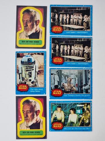 1977 Star Wars TOPPS series 1 Trading Cards lot, Enlèvement ou Envoi, Utilisé, Autres types
