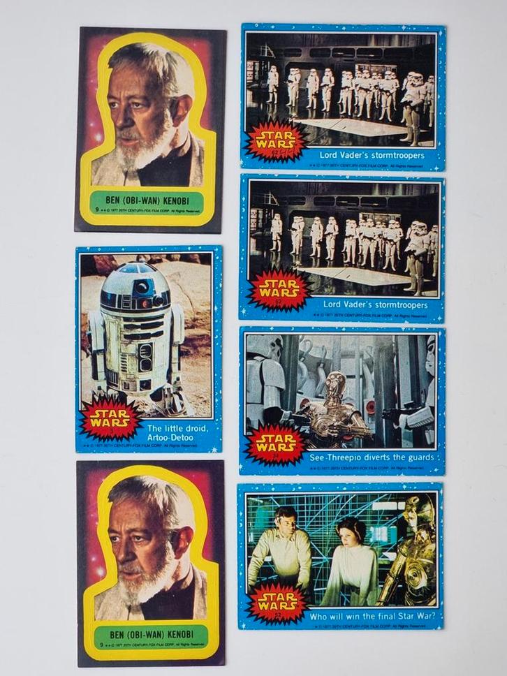 1977 Star Wars TOPPS series 1 Trading Cards lot, Verzamelen, Star Wars, Gebruikt, Overige typen, Ophalen of Verzenden