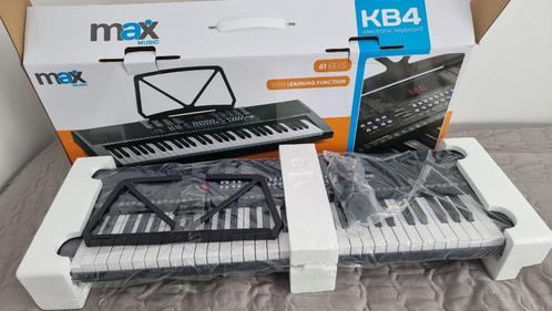 Nieuw piano MAX KB4 beginners keyboard incl. keyboardstandaa, Musique & Instruments, Claviers, Neuf, 61 touches, Autres marques