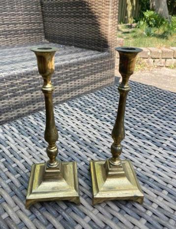 Set van 2 antiek kandelaars - kaarsenhouder Bougeoir Vintage beschikbaar voor biedingen