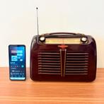 VINTAGE BUIZENRADIO LMT WEEKEND 1954 BAKELIET MET BLUETOOTH, Antiek en Kunst, Antiek | Tv's en Audio, Verzenden