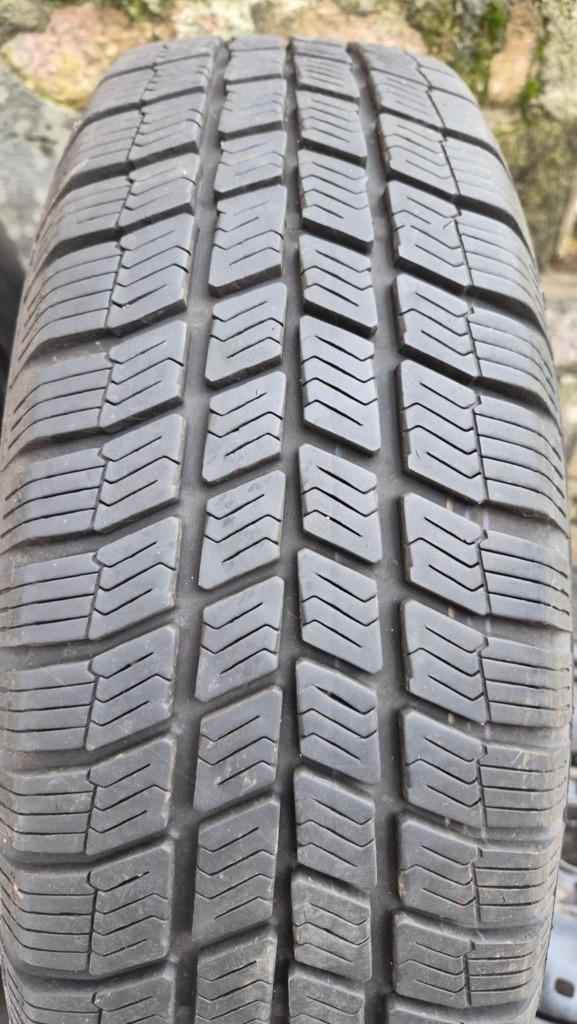 4 jantes tôles 14"(5x100, alésage 57,1 mm, ET35)+pneu neige, Auto-onderdelen, Banden en Velgen, Banden en Velgen, Winterbanden