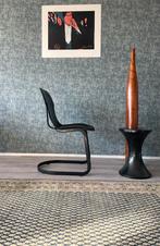 4x Willy Rizzo “All-Black” chairs for Cidue, ca 70s, Ophalen of Verzenden