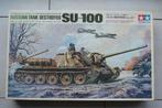 Tamiya SU-100 met motor - 1/25, Gebruikt, Tank, Groter dan 1:32, Ophalen of Verzenden