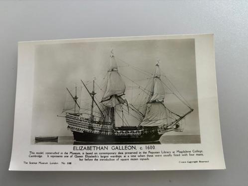 Vintage Militaire Postkaart Elizabethan Galleon 1600, Verzamelen, Postkaarten | Themakaarten, Ongelopen, 1960 tot 1980, Politiek en Historie