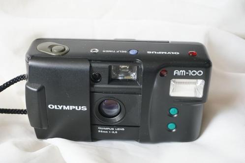 OLYMPUS AM-100 + Olympus 35mm 3.5-lens (analoog), Audio, Tv en Foto, Fotocamera's Analoog, Gebruikt, Spiegelreflex, Olympus, Ophalen of Verzenden
