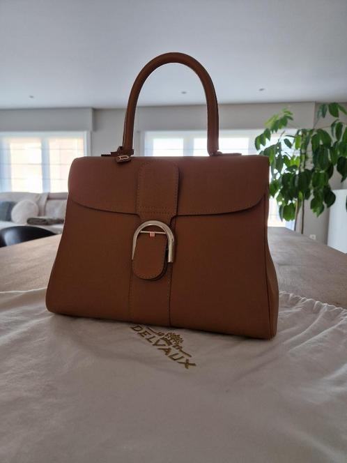 Delvaux Brillant MM handtas, Handtassen en Accessoires, Tassen | Damestassen, Zo goed als nieuw, Handtas, Bruin, Ophalen of Verzenden